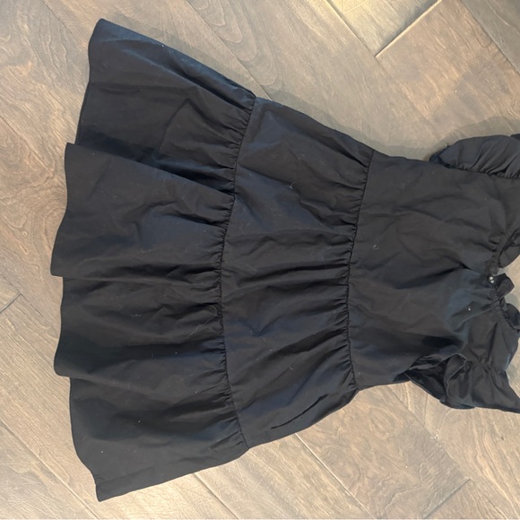 Charming Black Ruffle Kids Dress - Picture 2 of 3